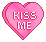 Pink Kiss Me Heart Smileys