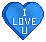 Blue I Love You Heart Smileys