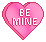 Pink Be Mine Heart Smileys