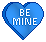 Blue Be Mine Heart Smileys
