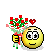 Flowers And Hearts Smileys